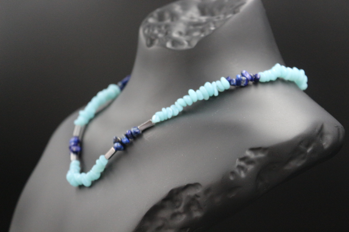 Lapis Lazuli & Aquamarine for Strength and Serenity – Handmade