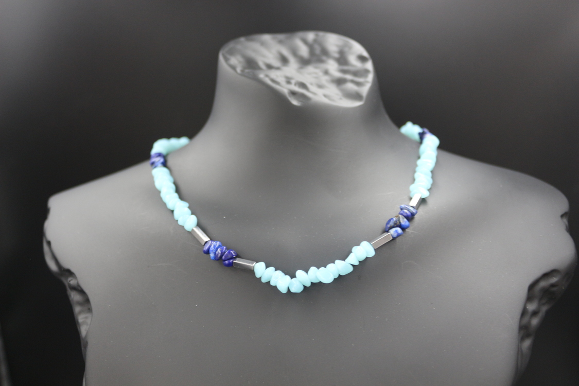 Lapis Lazuli & Aquamarine for Strength and Serenity – Handmade