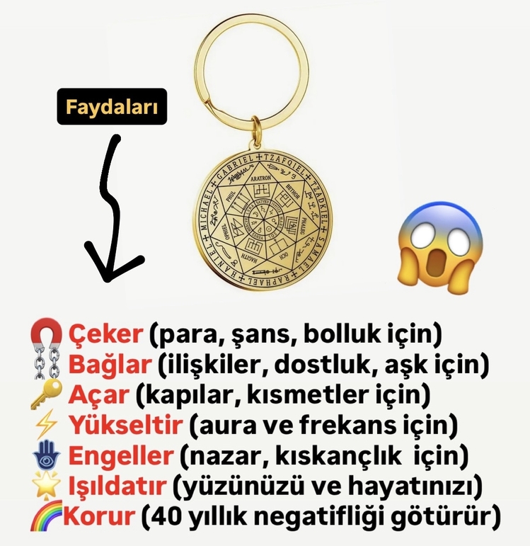 7 Baş Melek Koruyucu Tılsım Anahtarlık - Doğum tarihinize özel kodlanıyor! - Özel İşleme