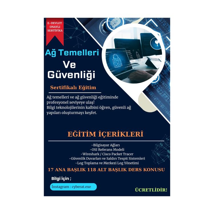 Ağ Temelleri ve Güvenliği Eğitimi | 4-6 Haftalık Program + E-Devlet Onaylı Sertifika