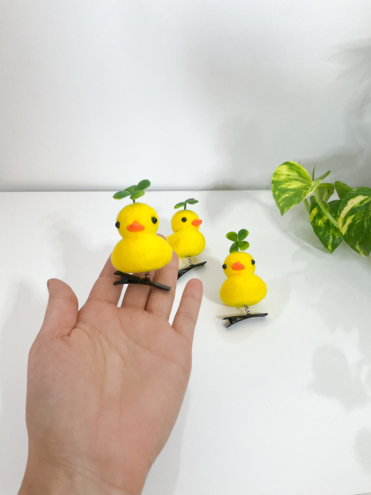 Sprouting duck Hair Clip