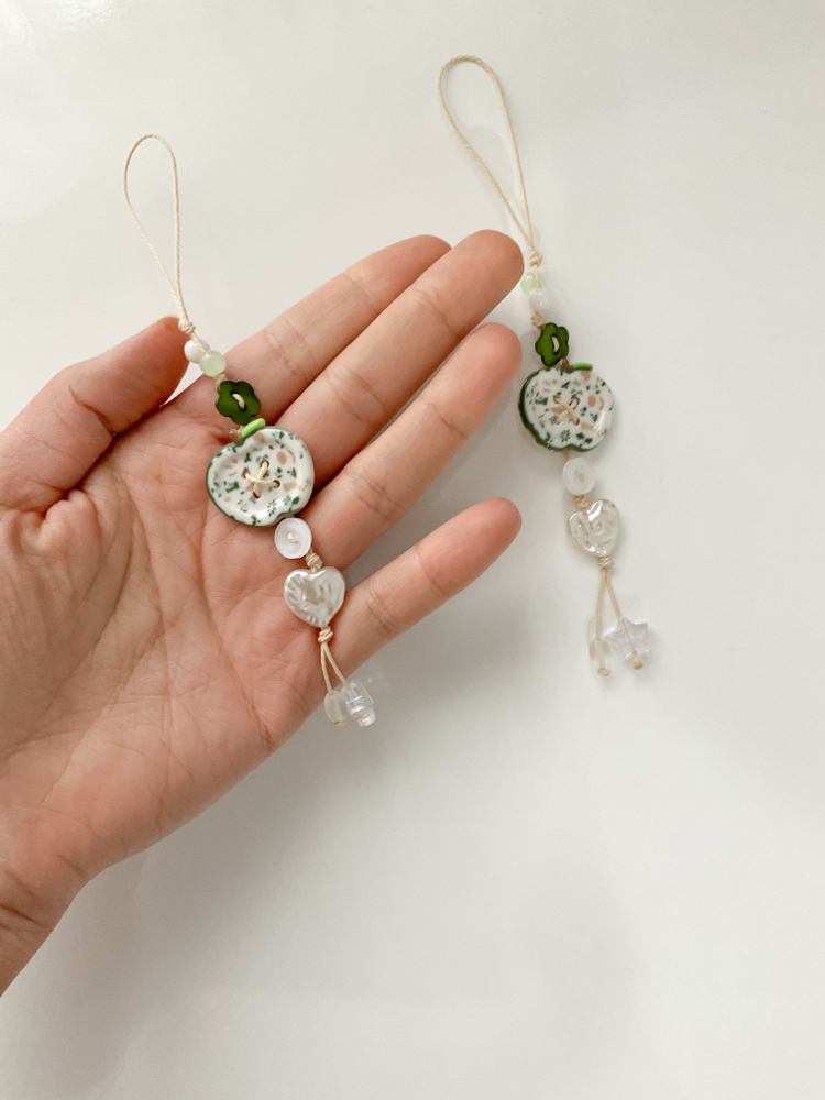 Mini button charm