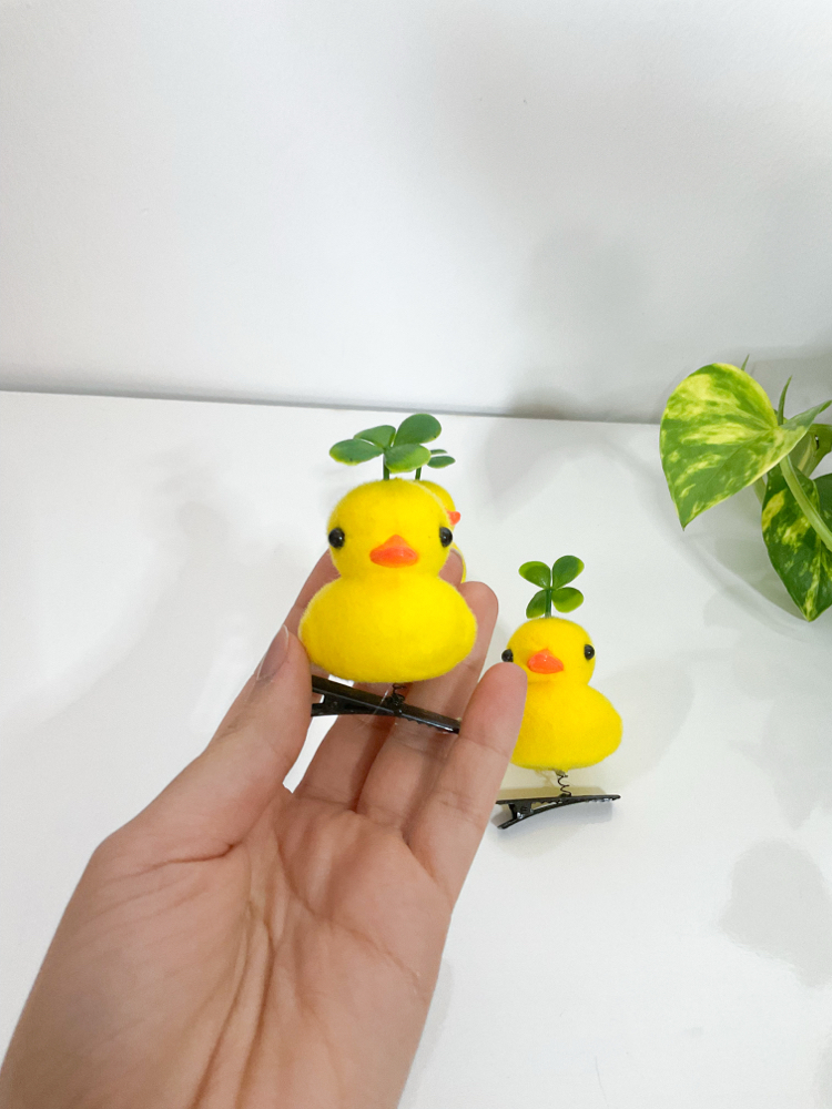 Sprouting duck Hair Clip