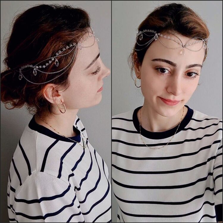 Kristal Boncuklu Taç