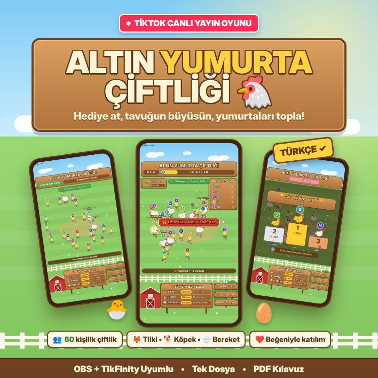 ALTIN YUMURTA ÇİFTLİĞİ – TikTok LIVE Hediye Oyun