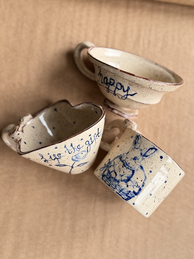 Vintage Rose Cup (bej)