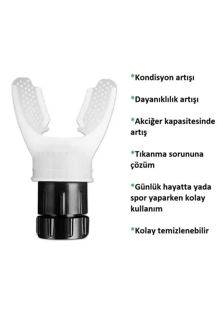 Breathmaximizer (Iron Lung) Nefes Egzersiz Aleti Kondisyon/Dayanıklılık Geliştirici (Beyaz)