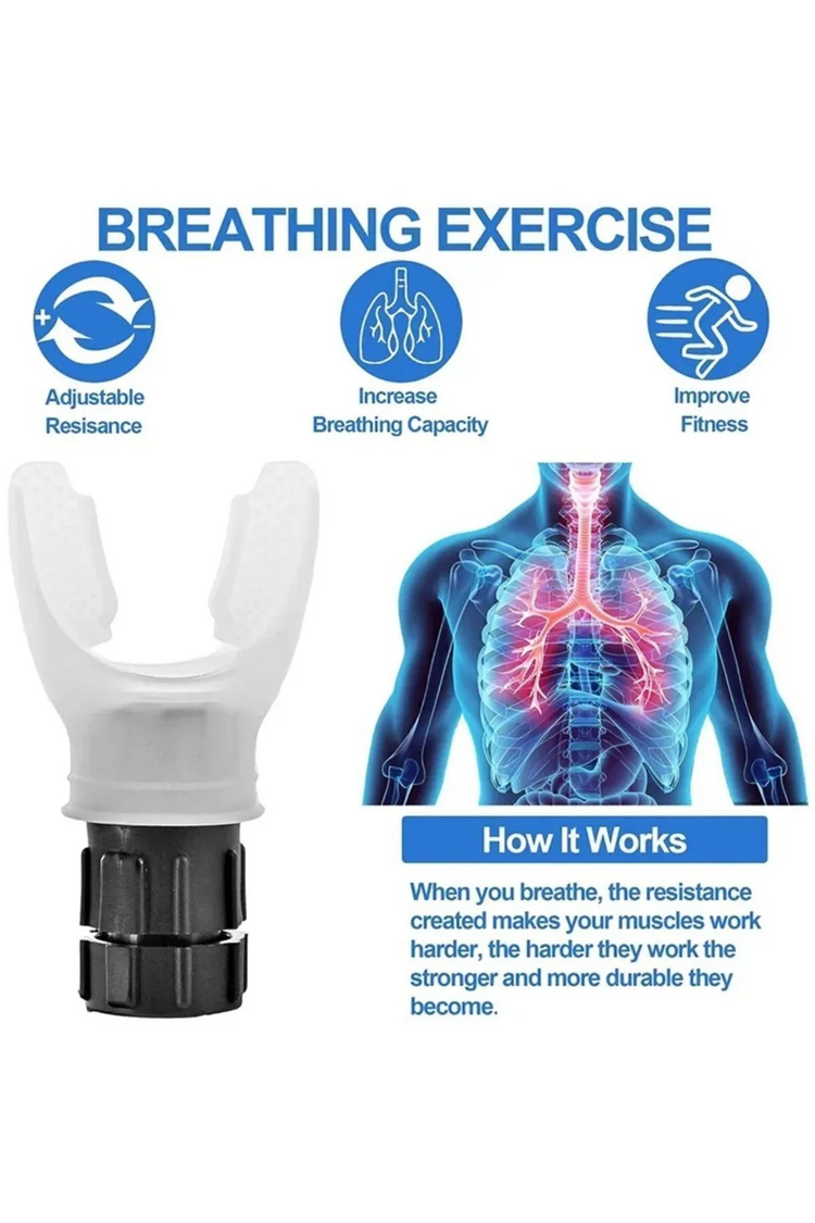 Breathmaximizer (Iron Lung) Nefes Egzersiz Aleti Kondisyon/Dayanıklılık Geliştirici (Beyaz)