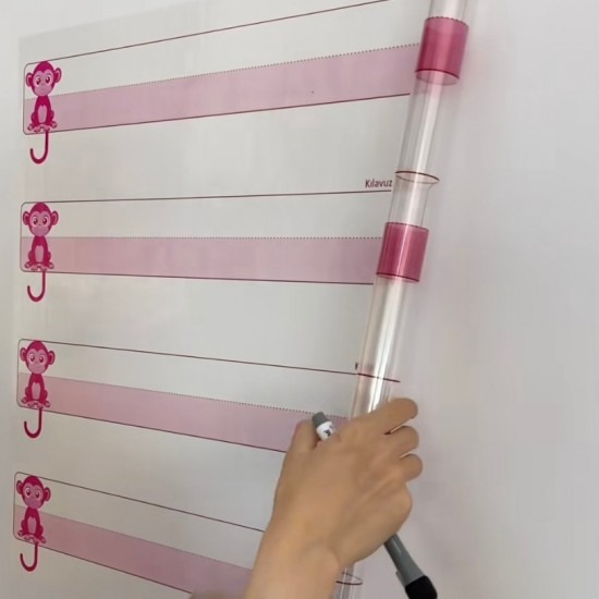 Kılavuz Çizgili Yazı Tahtası Folyosu (Statik Kağıt) Yeni Müfredat 56 X 100