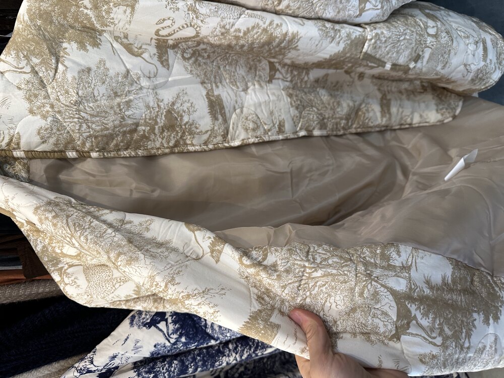 Desenli Oversize Kapitone Ceket