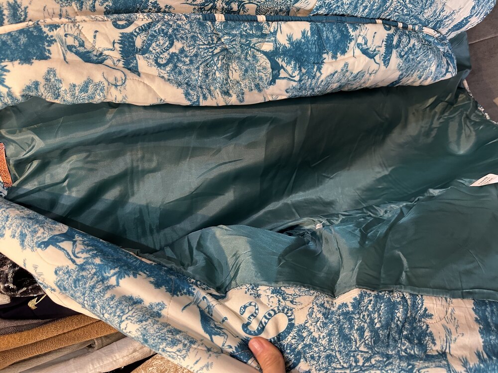 Desenli Oversize Kapitone Ceket
