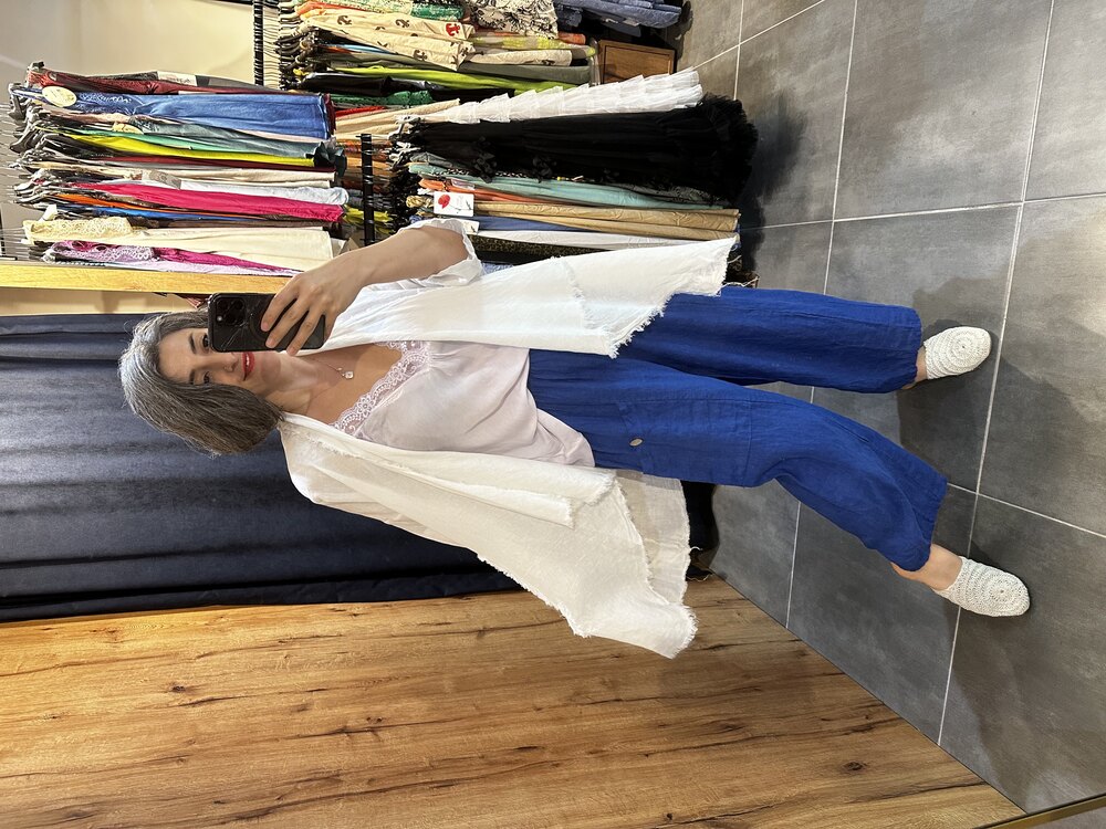 Şalvar Model Keten Bol Pantolon