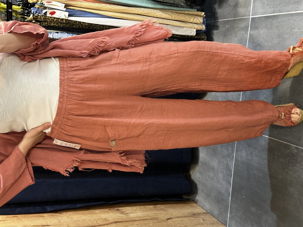 Şalvar Model Keten Bol Pantolon