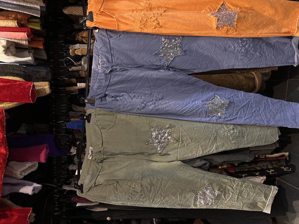 Full Likralı Yıldız Payetli Pantolon