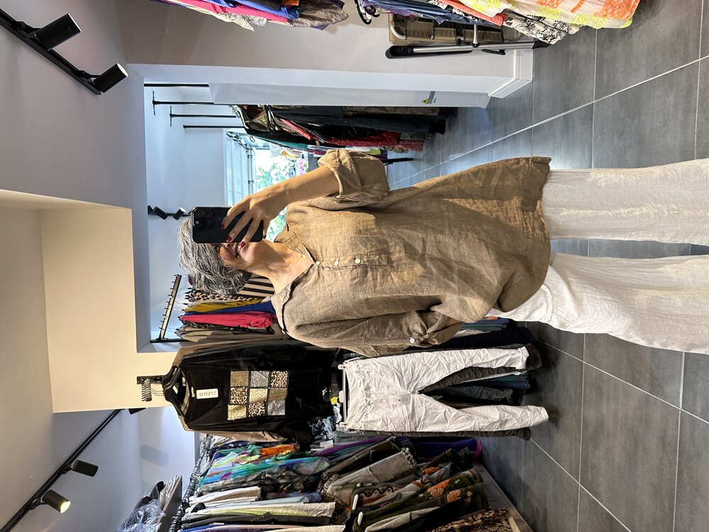 Keten Tunik Bluz