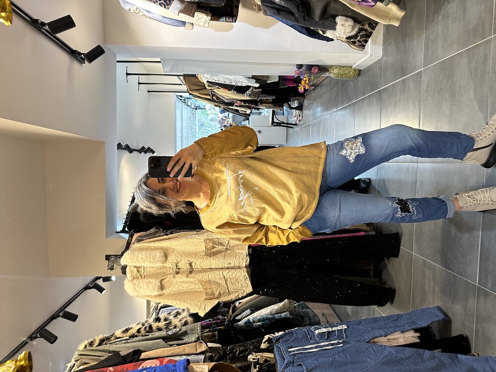 Desenli Sweat Bluz
