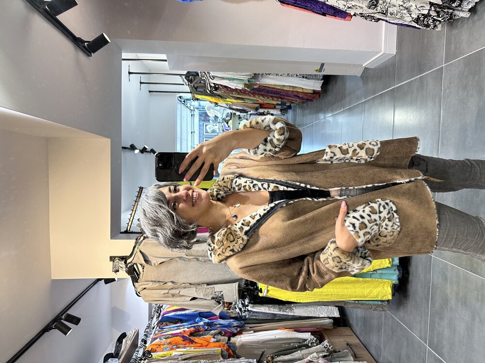Leopar Kürk Kaban Ceket