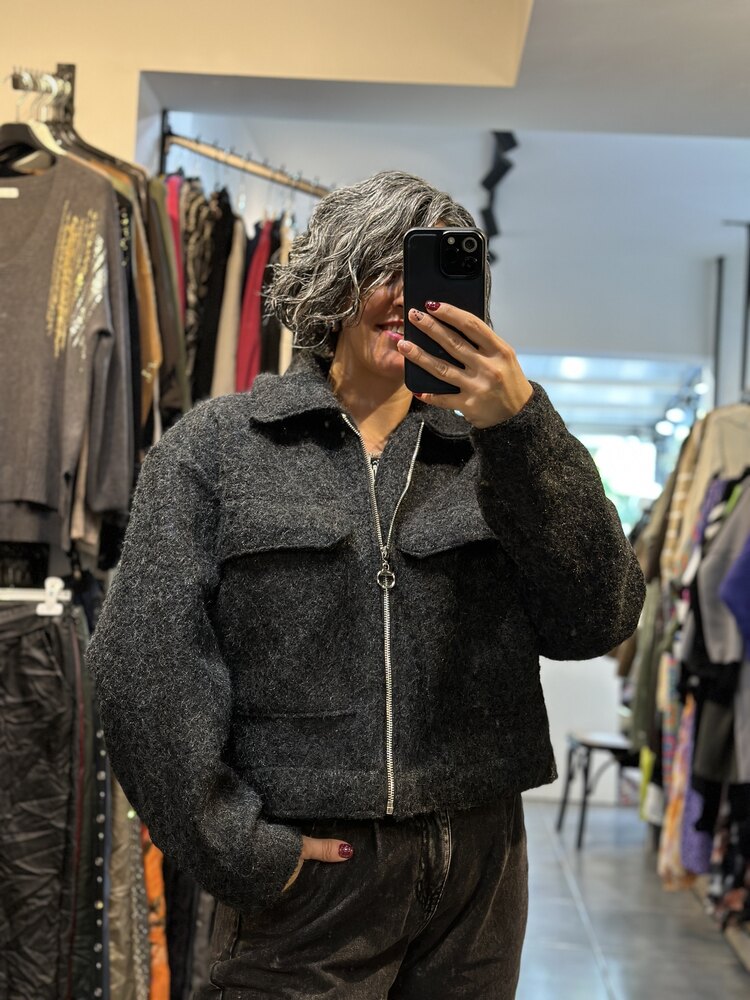 Fermuarlı Keçe Kaban