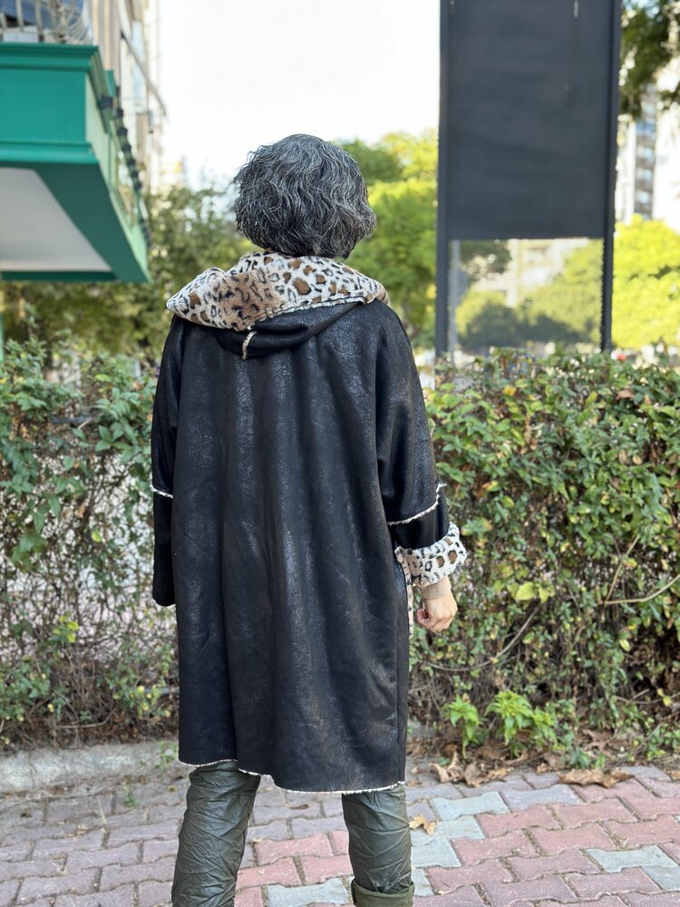Leopar Süet Kaban