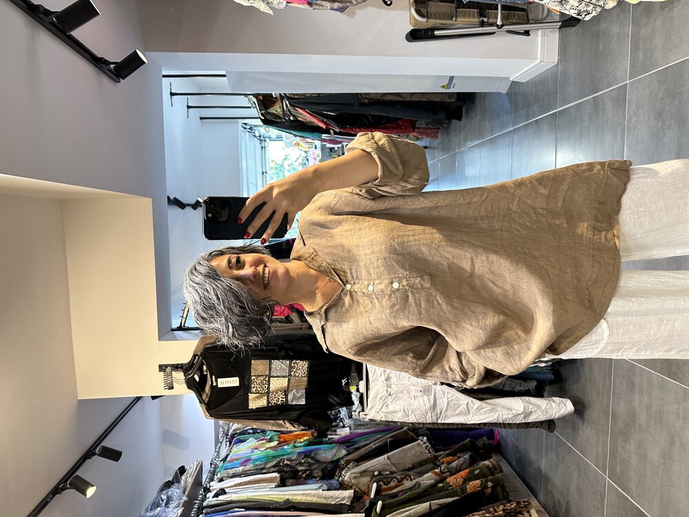 Keten Tunik Bluz