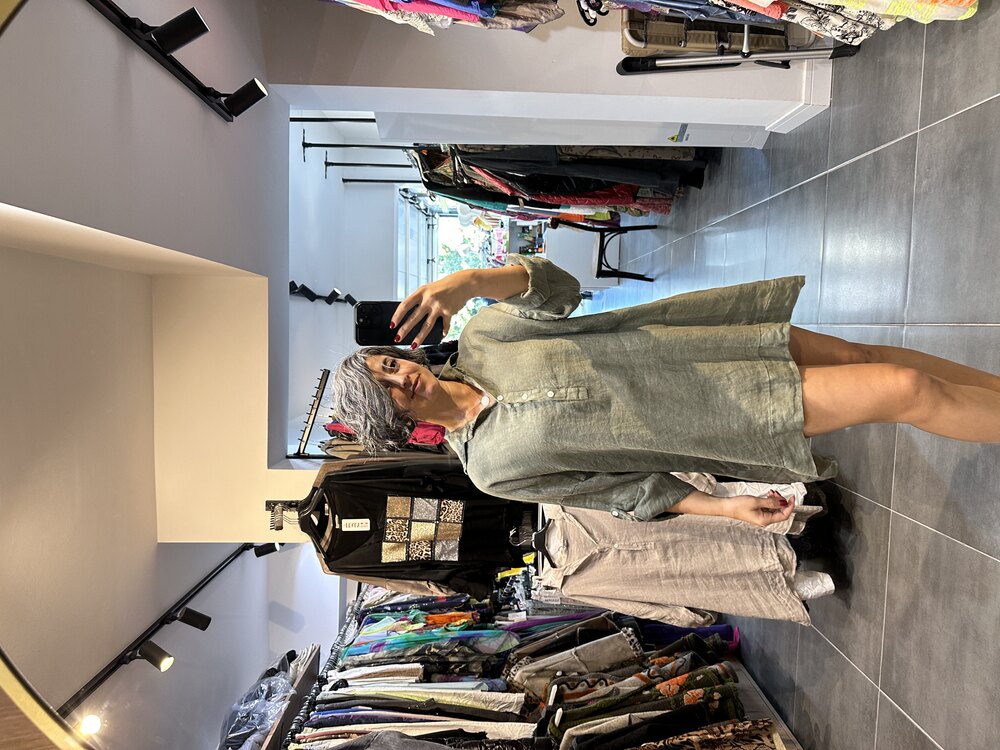Keten Tunik Bluz