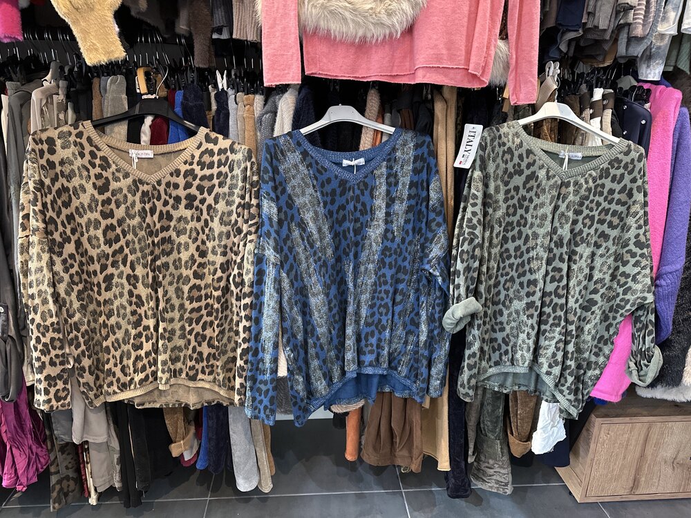 Sim Detay Leopar Blus