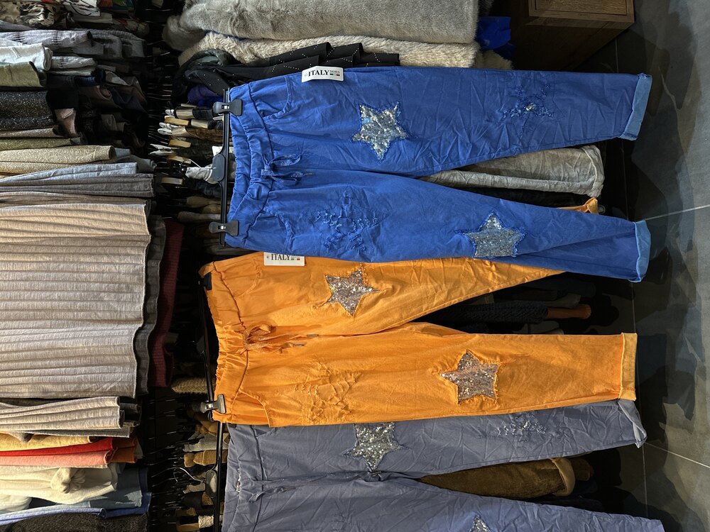 Full Likralı Yıldız Payetli Pantolon