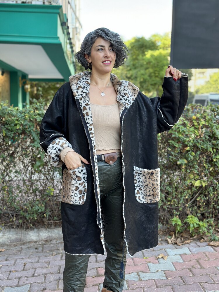 Leopar Süet Kaban
