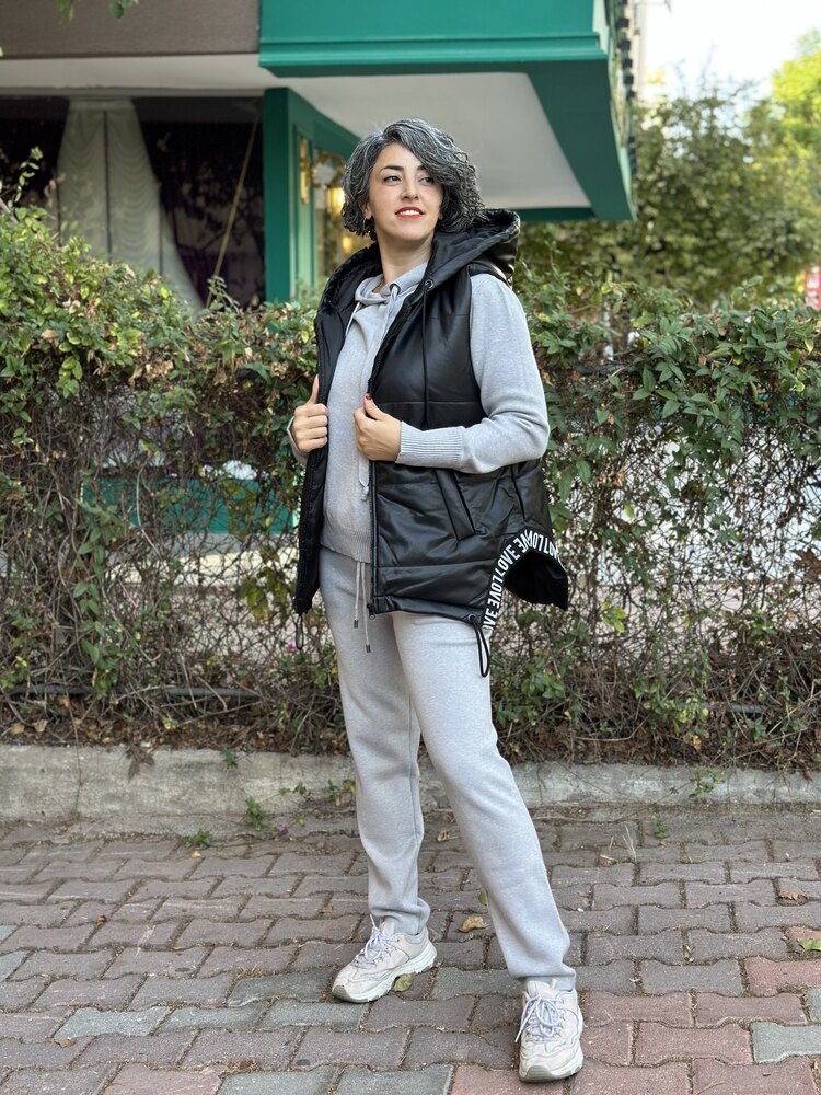 İtalyan Deri Dolgulu Yelek