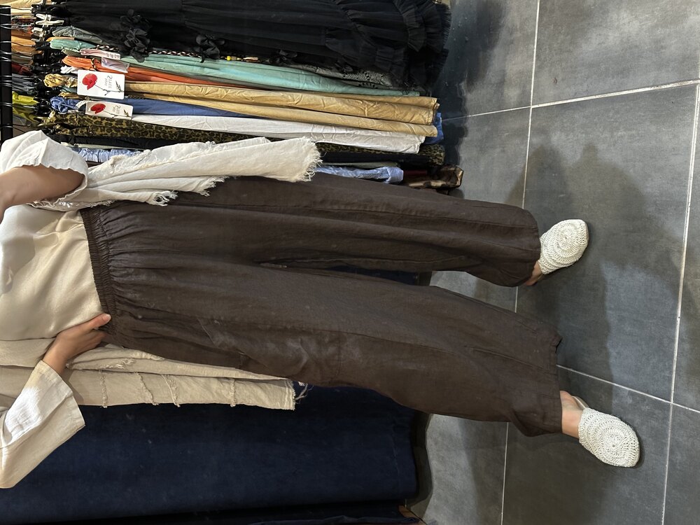 Şalvar Model Keten Bol Pantolon