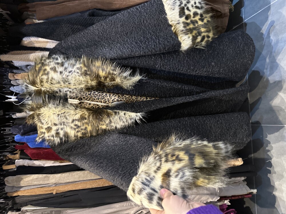 Leopar Kürklü Kaban 