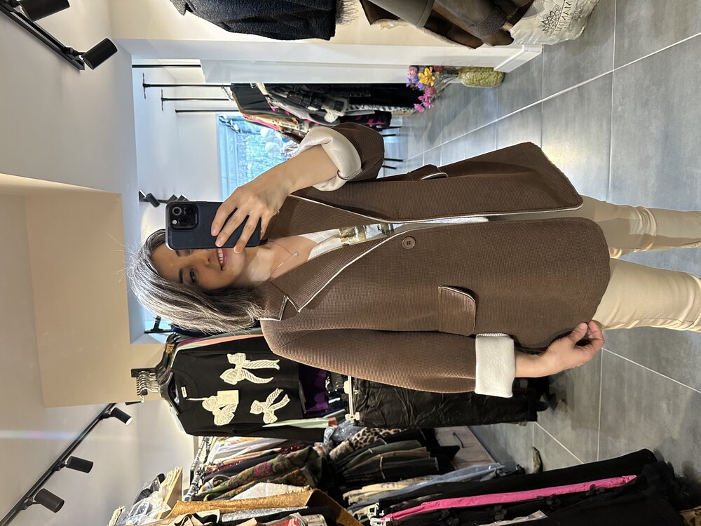 İtalyan Scuba Blazer Ceket