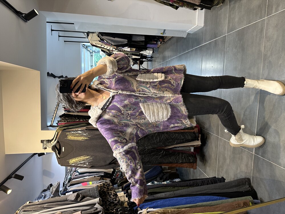 Desenli İçi Peluş Kaban
