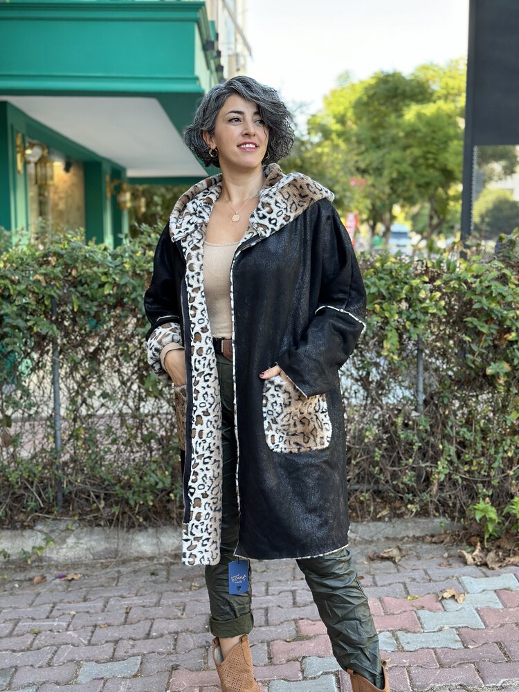 Leopar Süet Kaban