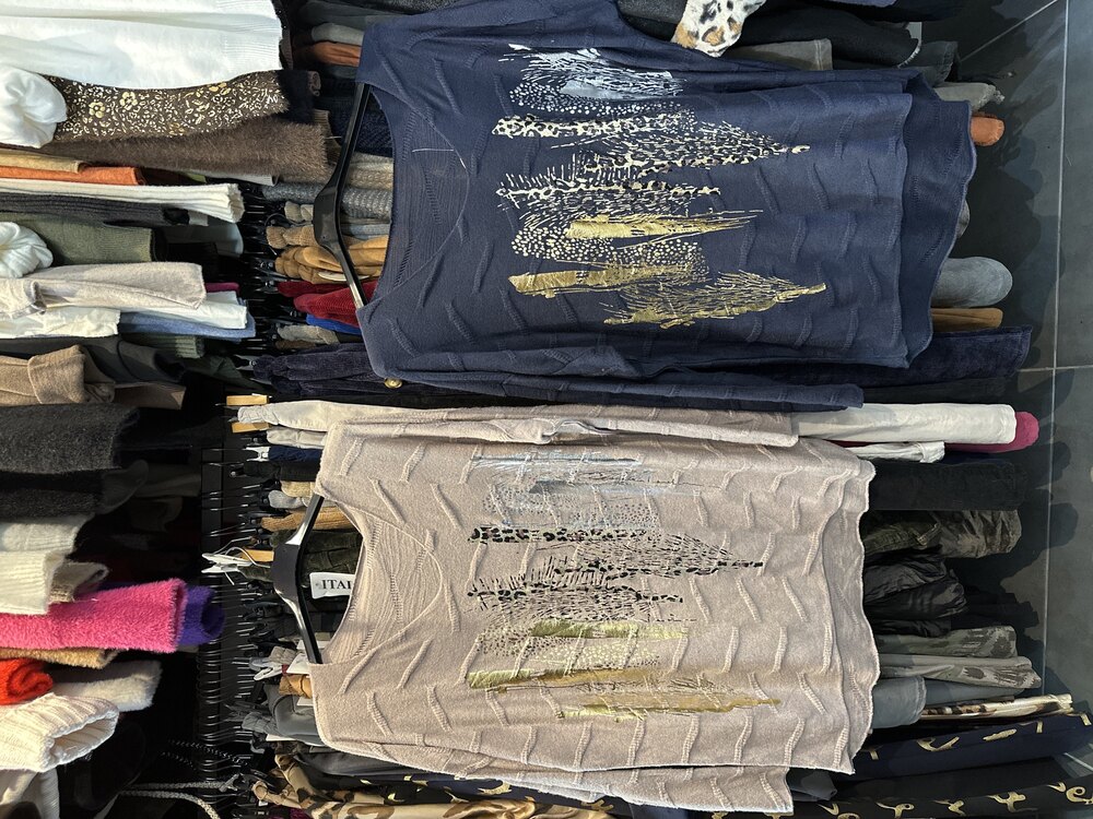 Yaldızlı İtalyan Hafif Bluz