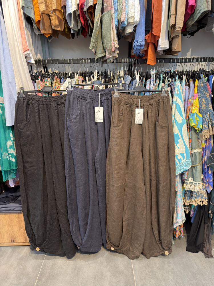 Ithal Keten Oversize Pantolon
