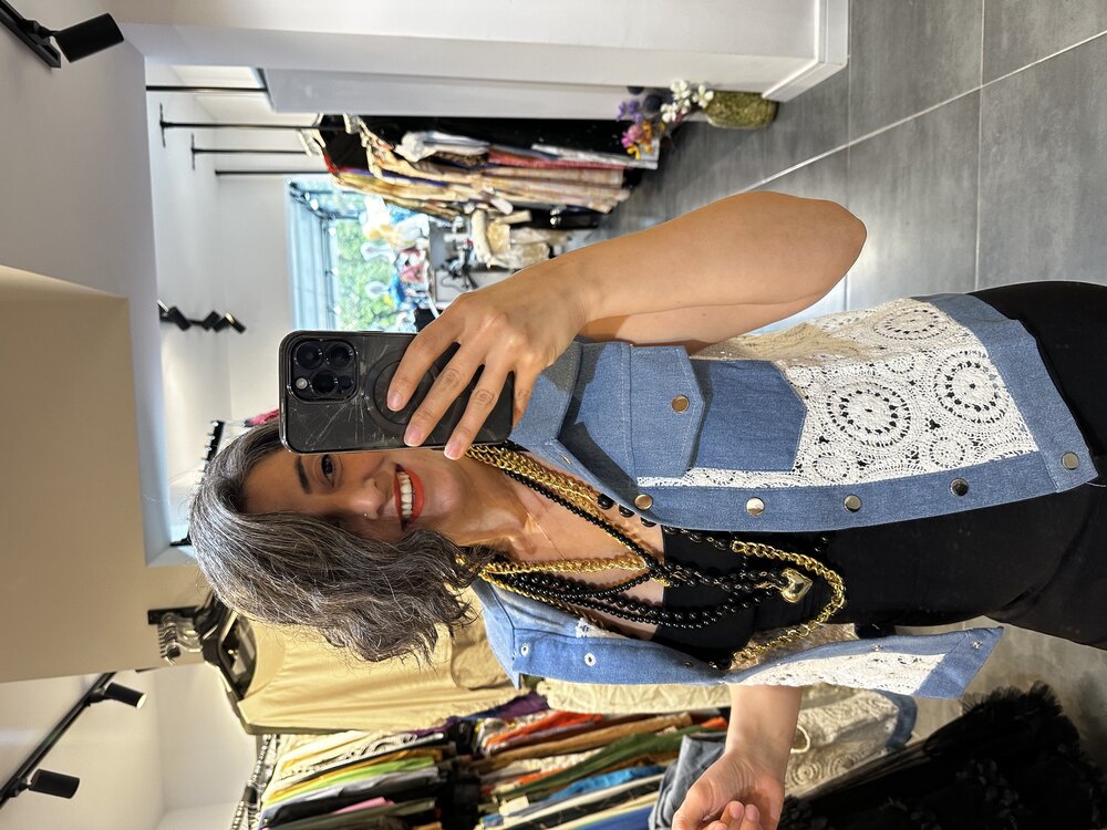 Güpürlü Kot Yelek