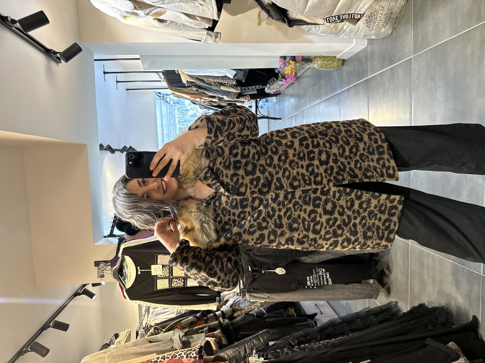 Leopar Kürklü Kaban 