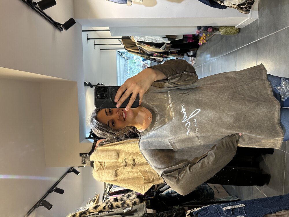 Desenli Sweat Bluz
