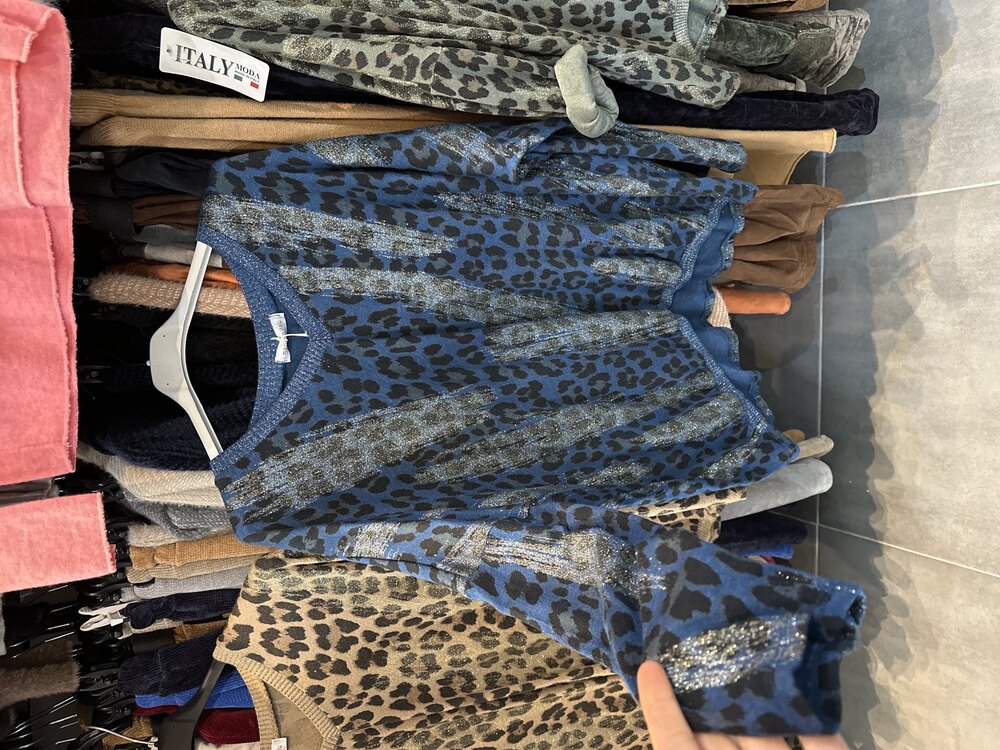 Sim Detay Leopar Blus