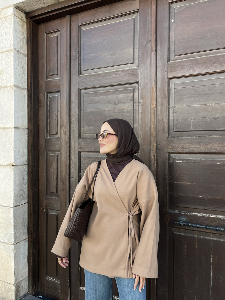 Camel kaşe ceket