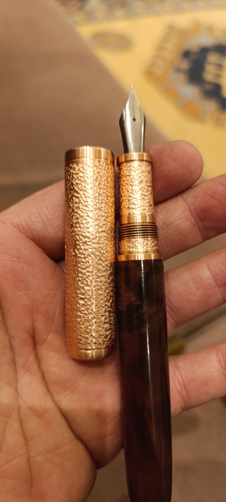 bakır ve ceviz ağacı bespoke kalem