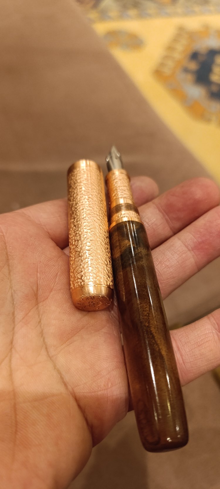 bakır ve ceviz ağacı bespoke kalem