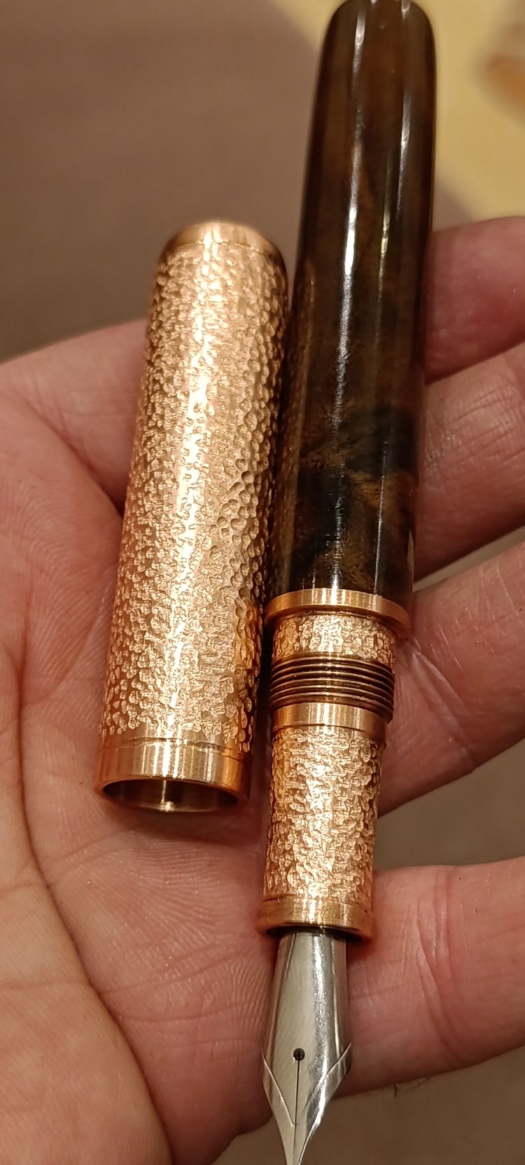 bakır ve ceviz ağacı bespoke kalem