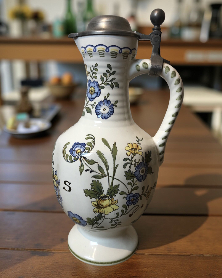 1749 Öncesi Augsburg Esintisi – Alman El Dekoru Sürahi