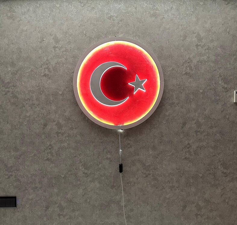 Işıkla Gelen Gurur - Kablolu LED Türk Bayrağı Tablosu