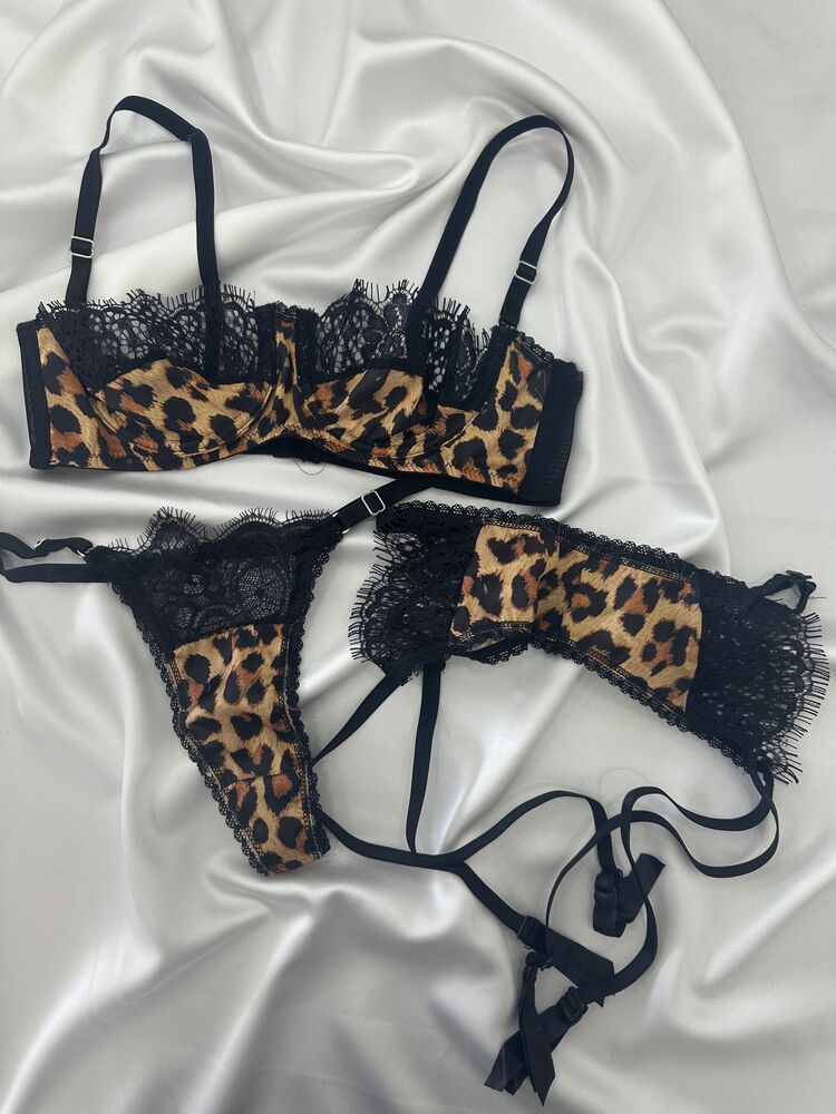 BALENLİ LEOPAR SATEN JARTİYER