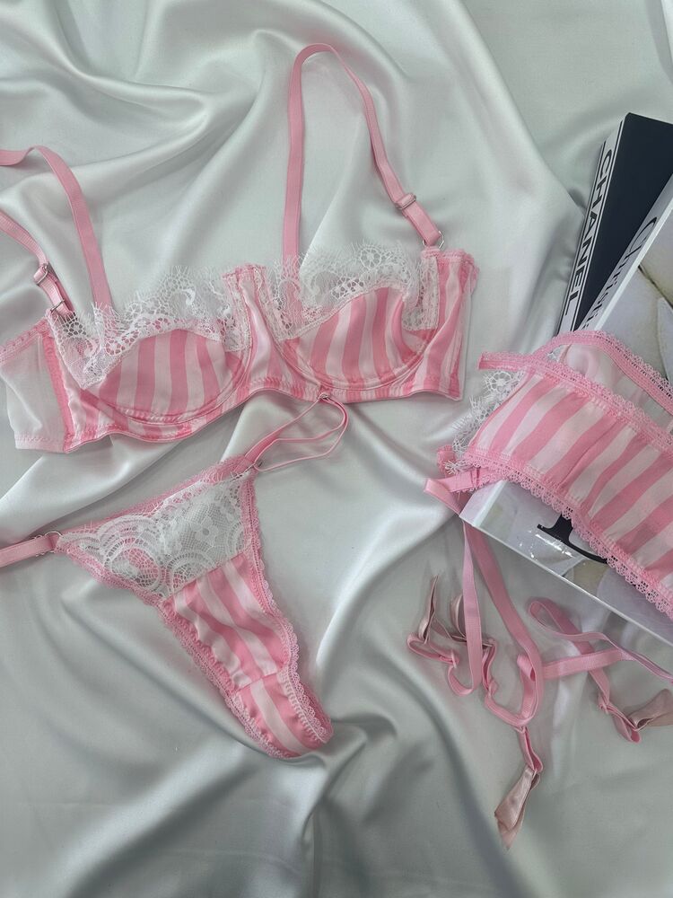 BALENLİ ŞEKER PEMBE SATEN JARTİYER