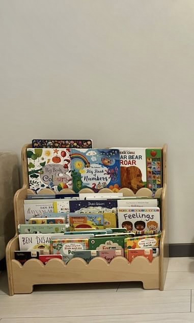 3 bölmeli montessori yer kitaplığı