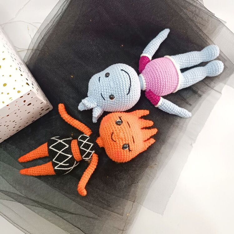 Ember Y Wade Amigurumi PDF Tarif (pattern)